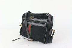 Gucci Black Monogram GG Web Ophidia Crossbody Bag 97gk27