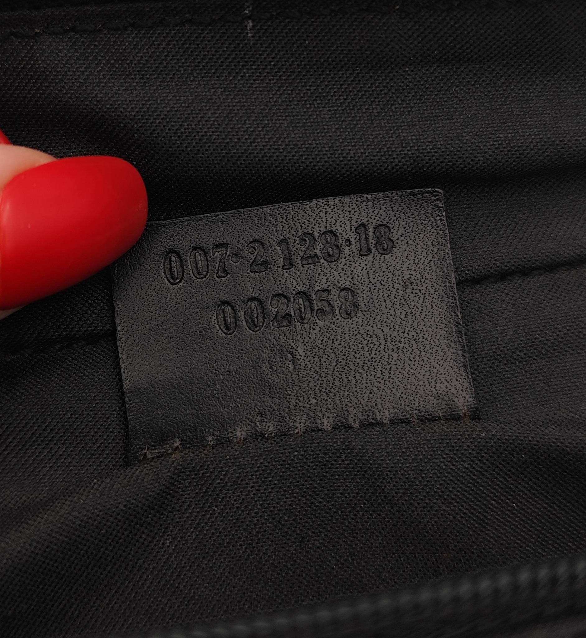 Gucci black monogram nylon belt bag For Sale 6