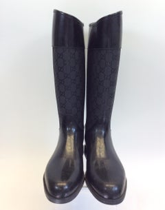 Gucci Black Monogram Rainboot