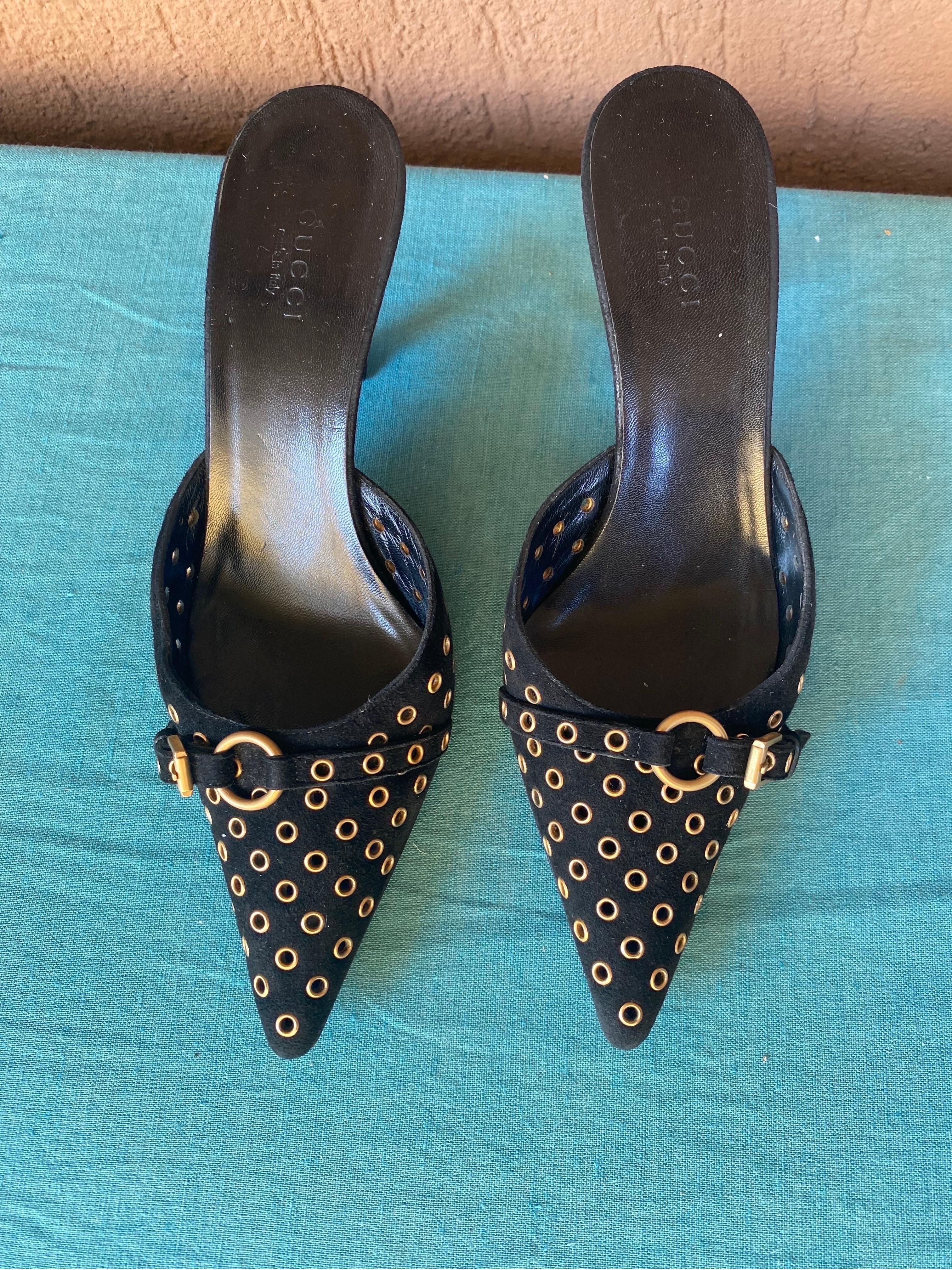 Black Gucci black mules shoes ‘90 Tom Ford