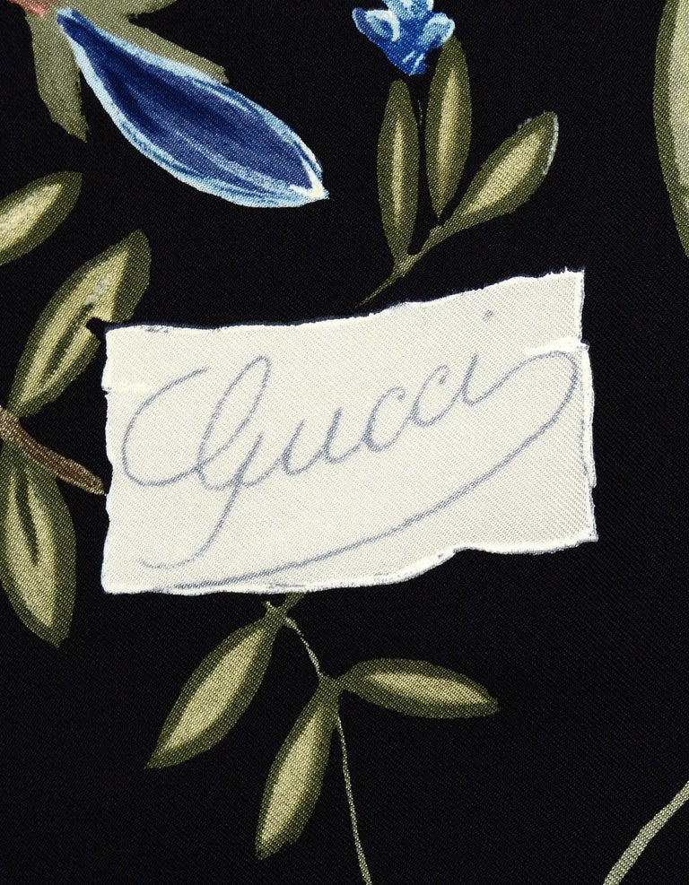 Gucci S/S Kris Knight Floral Dress Black/ Khaki 10