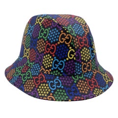Gucci Black Multicolor Psychedelic Unisex Bucket Hat Size M