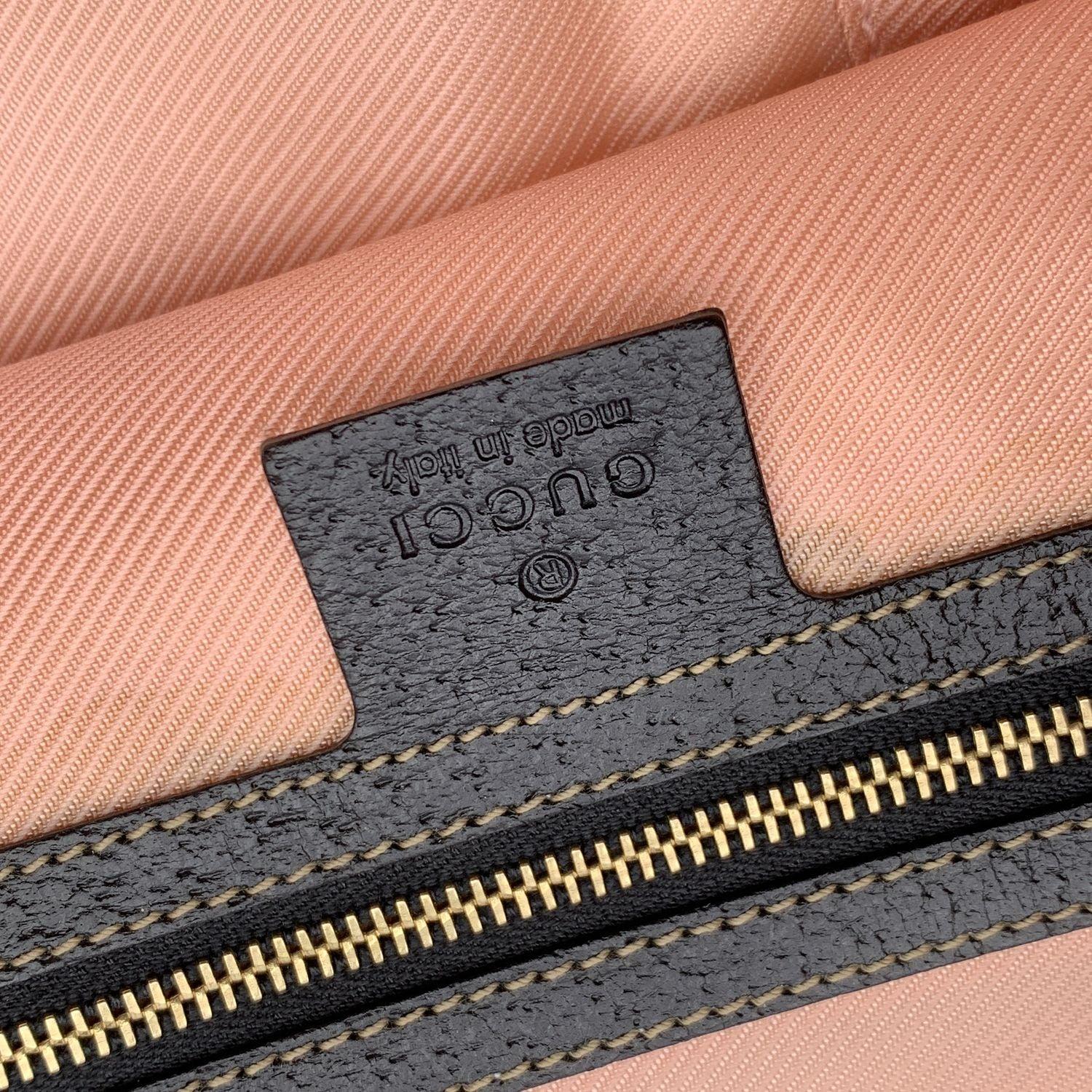 Gucci Black Multicolor Satin Charms cnad Chain Print Tote Bag 2
