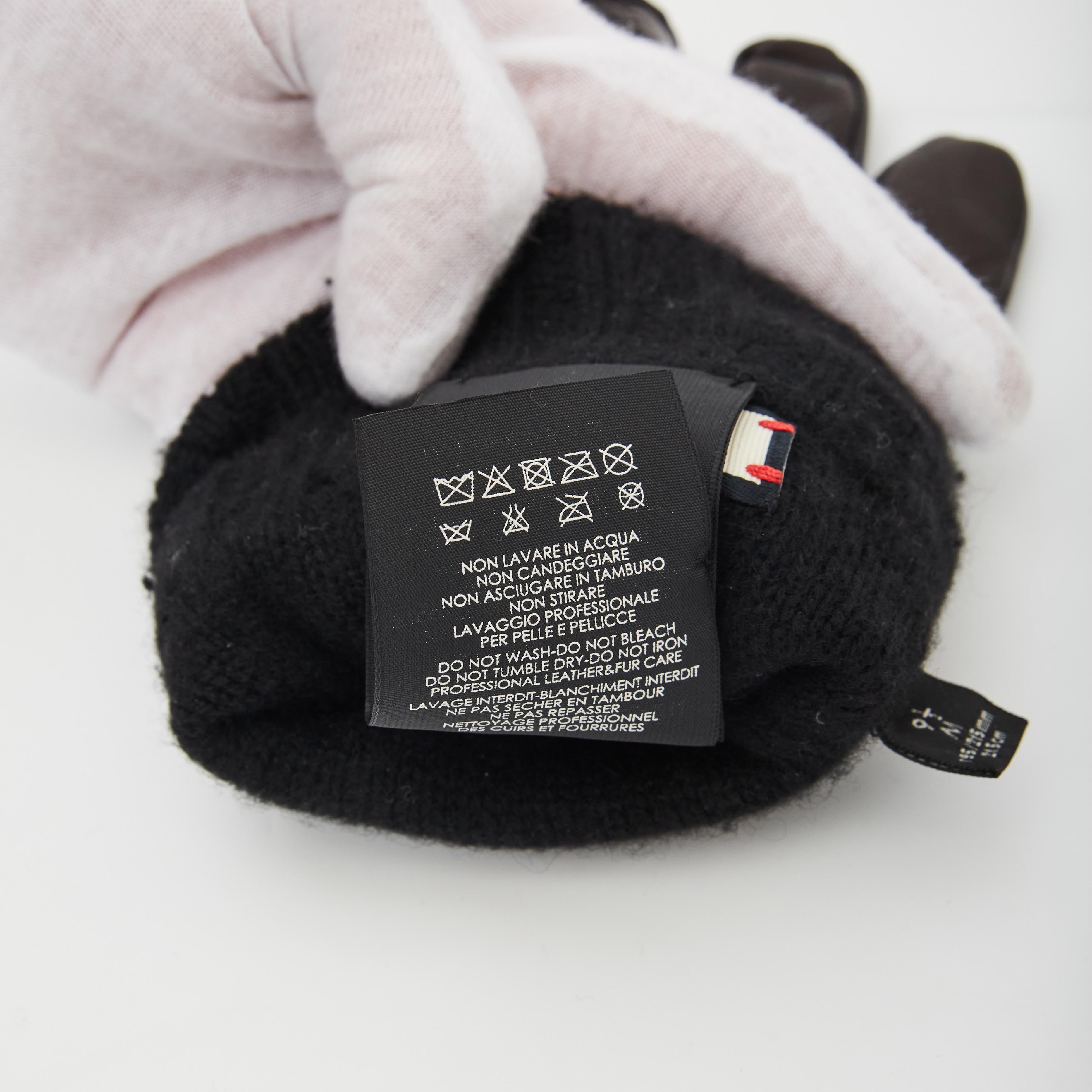 Women's or Men's Gucci Black Nappa Cashmere Neo Tiger Gloves 9.5/M (524047) For Sale