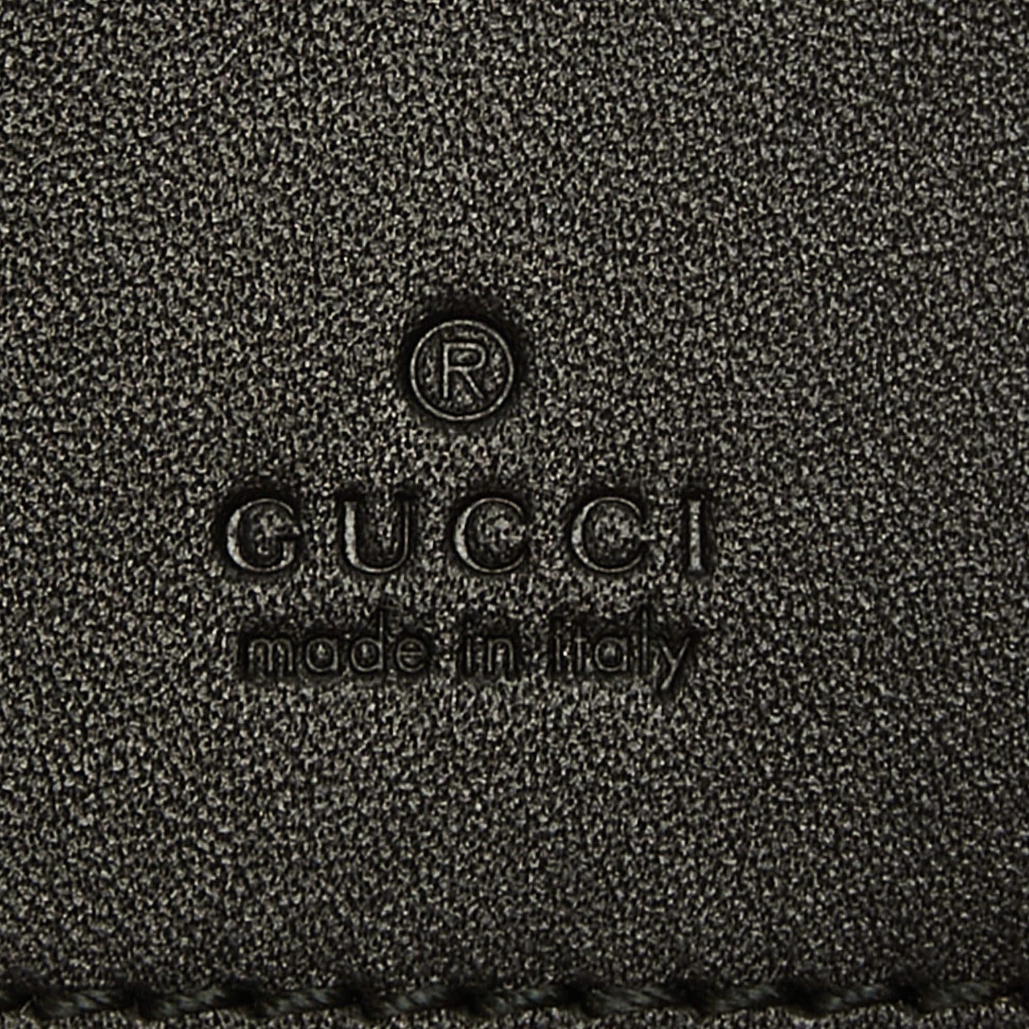 Gucci Black/Navy Blue Suede and Patent Leather Ophidia Belt Bag For Sale 6