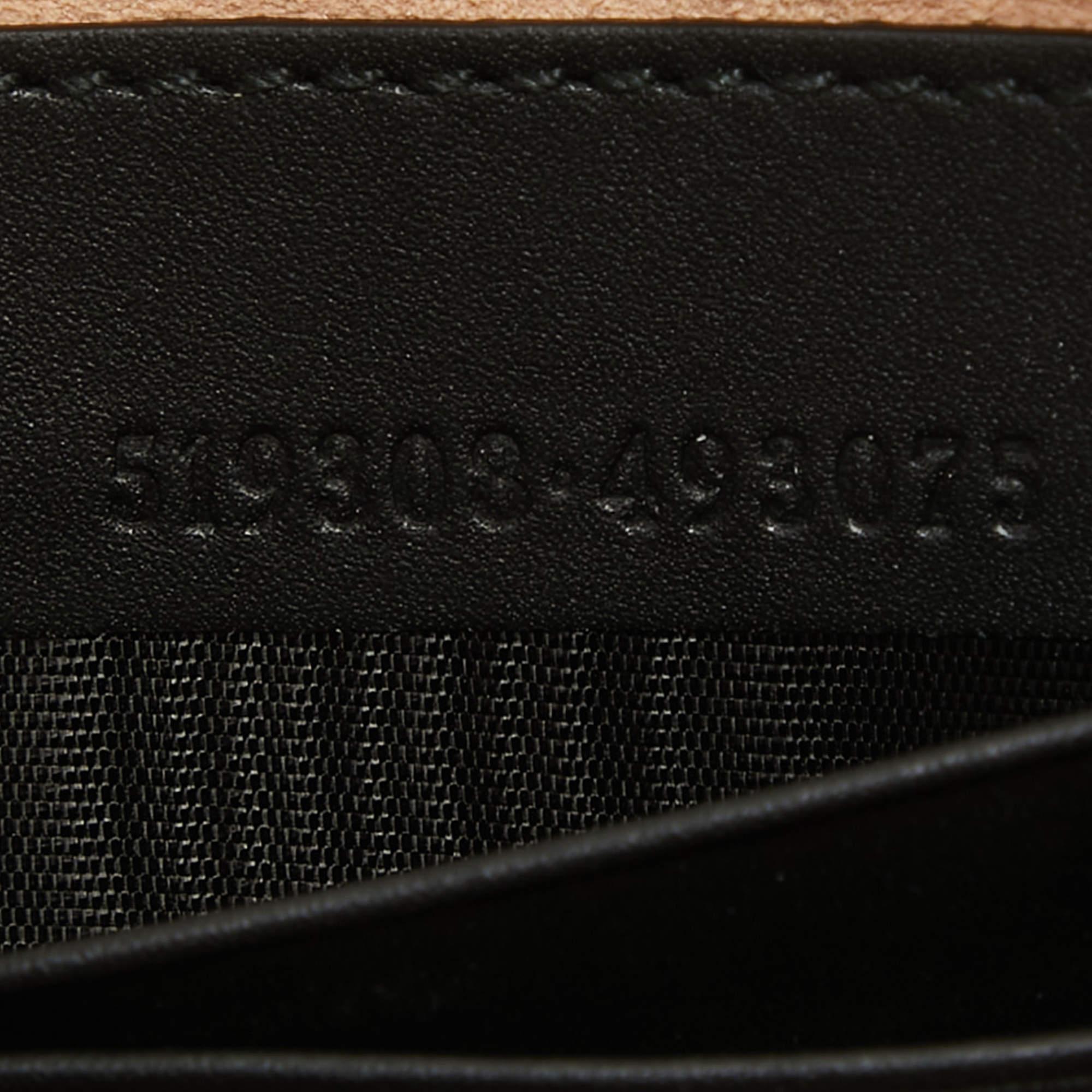 Gucci Black/Navy Blue Suede and Patent Leather Ophidia Belt Bag For Sale 1