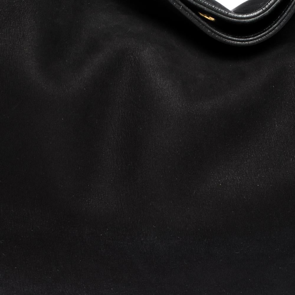 Women's Gucci Black Nubuck Leather 1970 Shoulder Bag