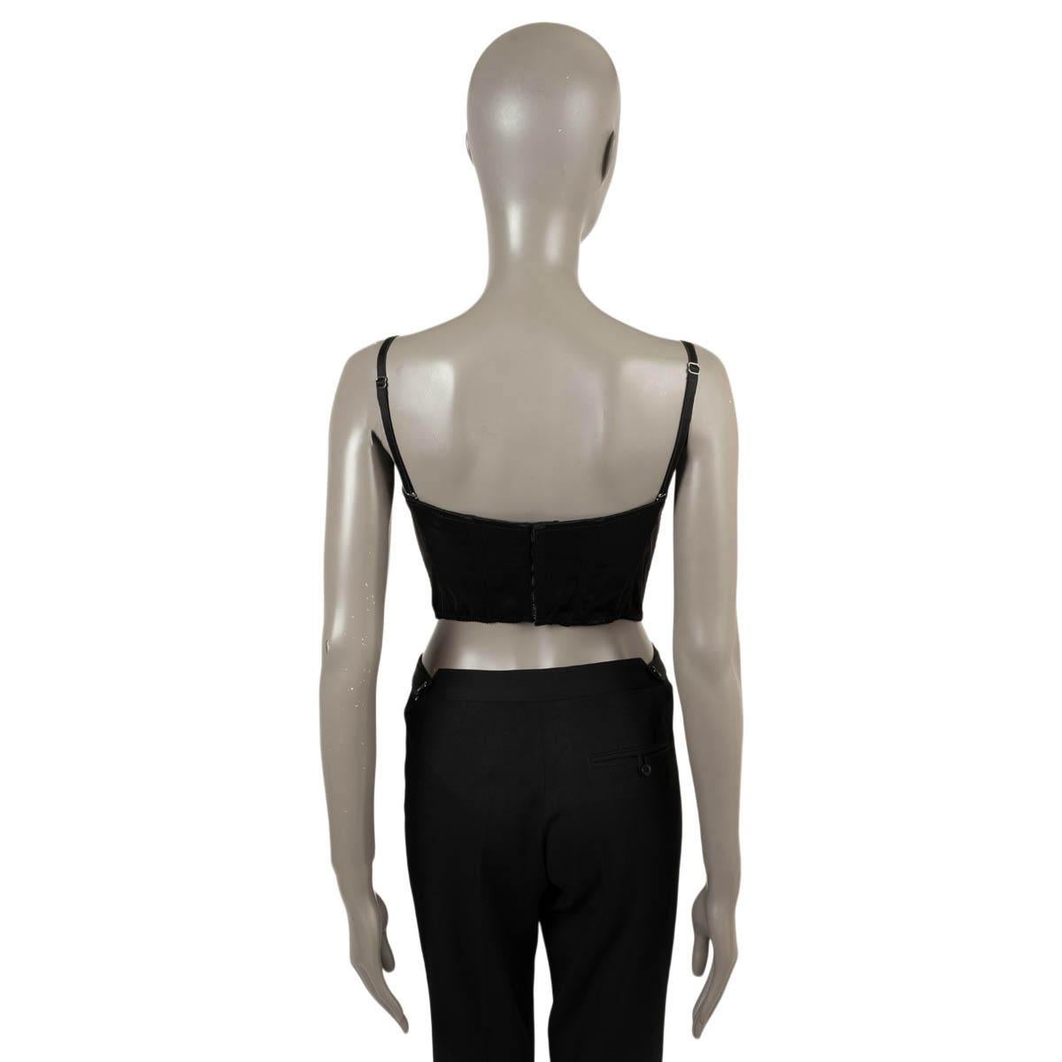 GUCCI Schwarz & nude 2021 GG MESH & LACE BUSTIER Tank Top Shirt S im Zustand „Hervorragend“ im Angebot in Zürich, CH