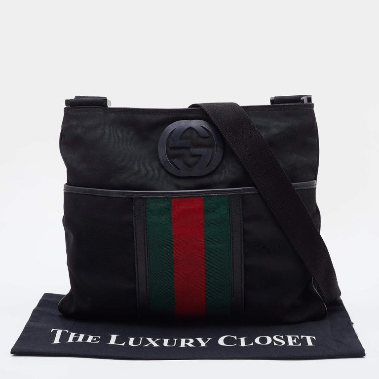 Gucci, Bags, Gucci Black Nylon Ggcrossbody Messenger Shoulder Bag