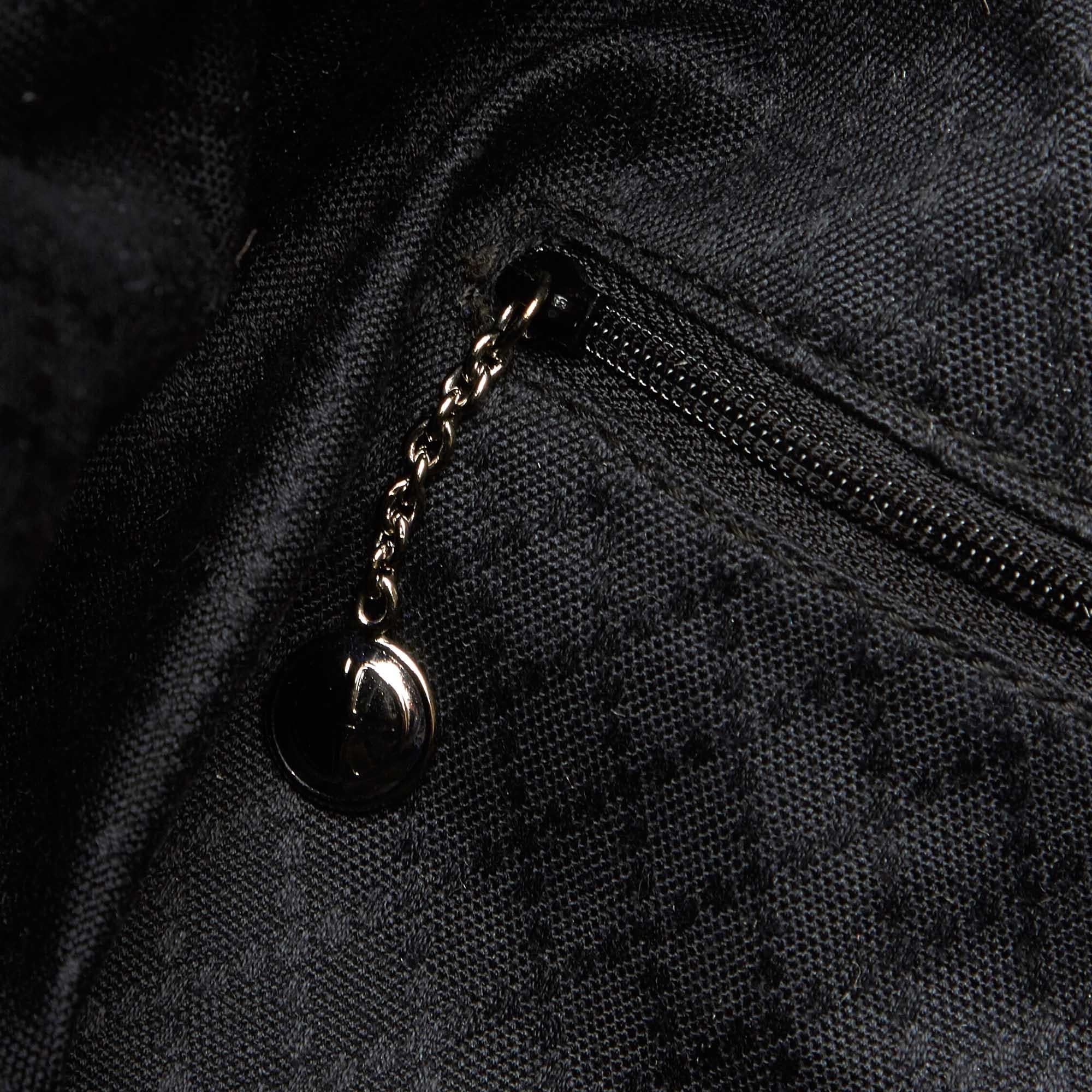 Gucci Black Nylon Bamboo Handbag 4