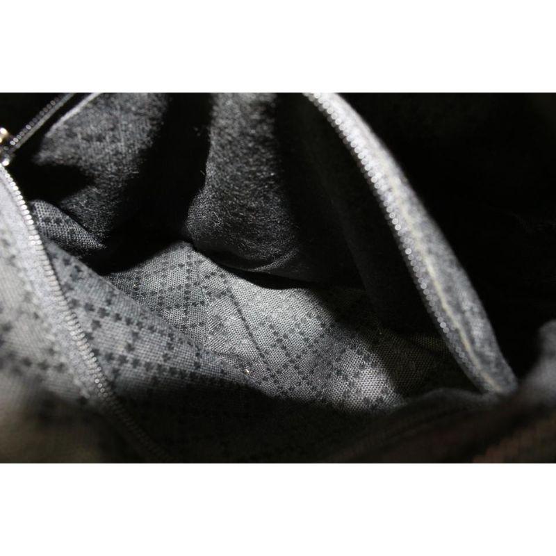 Gucci - Sac hobo zippé en nylon noir et bambou 913 gk25 en vente 7