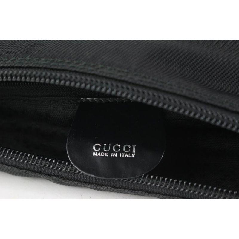 Gucci - Sac hobo zippé en nylon noir et bambou 913 gk25 Pour femmes en vente