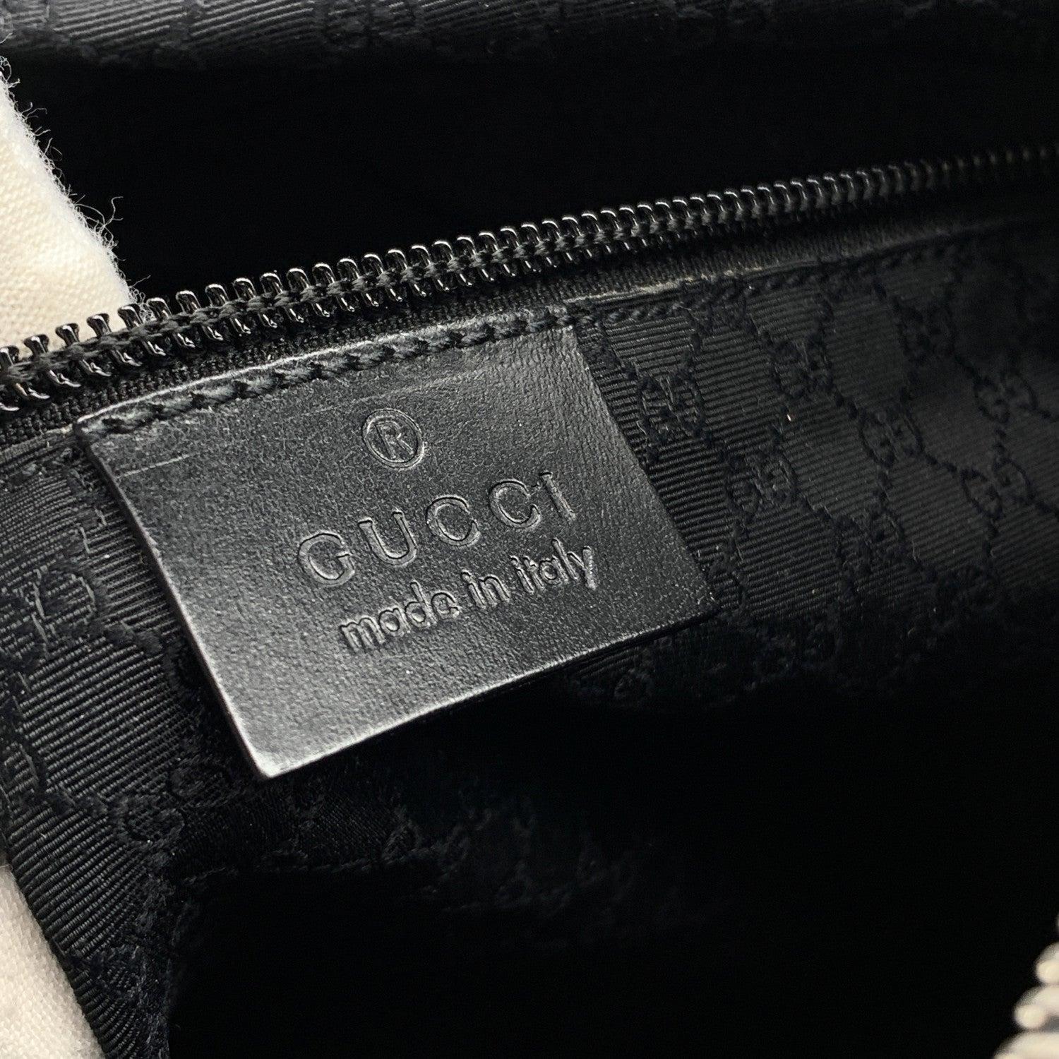 Gucci Black Nylon Canvas Large Shoulder Bag Double Pockets 3