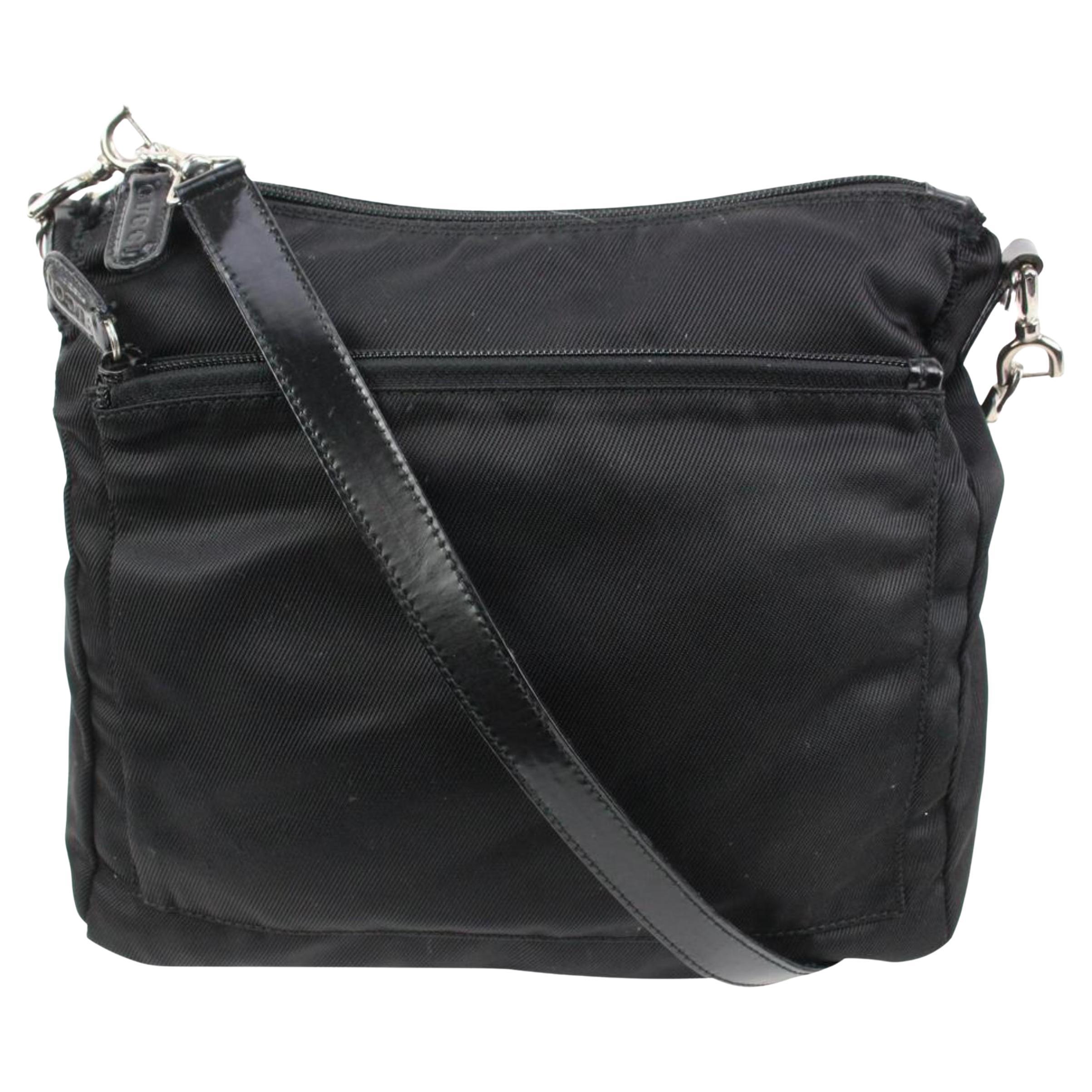 Gucci Black Nylon Convertible 2way Crossbody Bag 70gz422s For Sale at ...