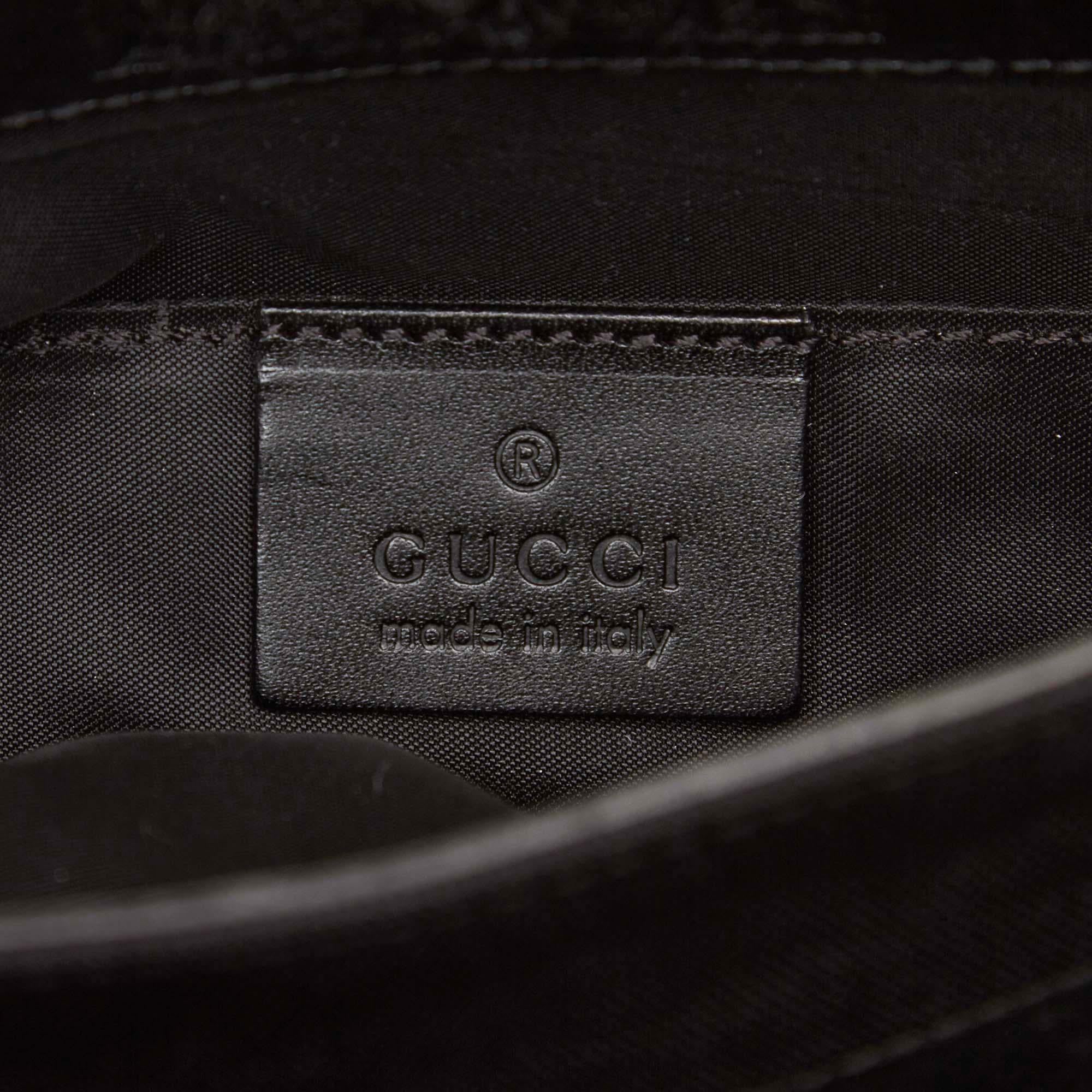 Gucci Black Nylon Fabric Crossbody Bag Italy w/ Dust Bag 2