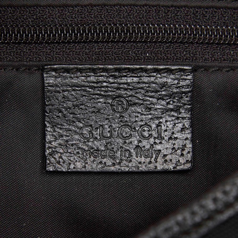 Gucci Black Nylon Fabric Jackie Shoulder Bag Italy w/ Dust Bag at 1stDibs