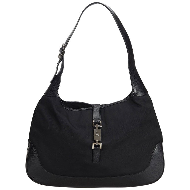 Gucci Black Nylon Jackie Shoulder Bag For Sale at 1stDibs