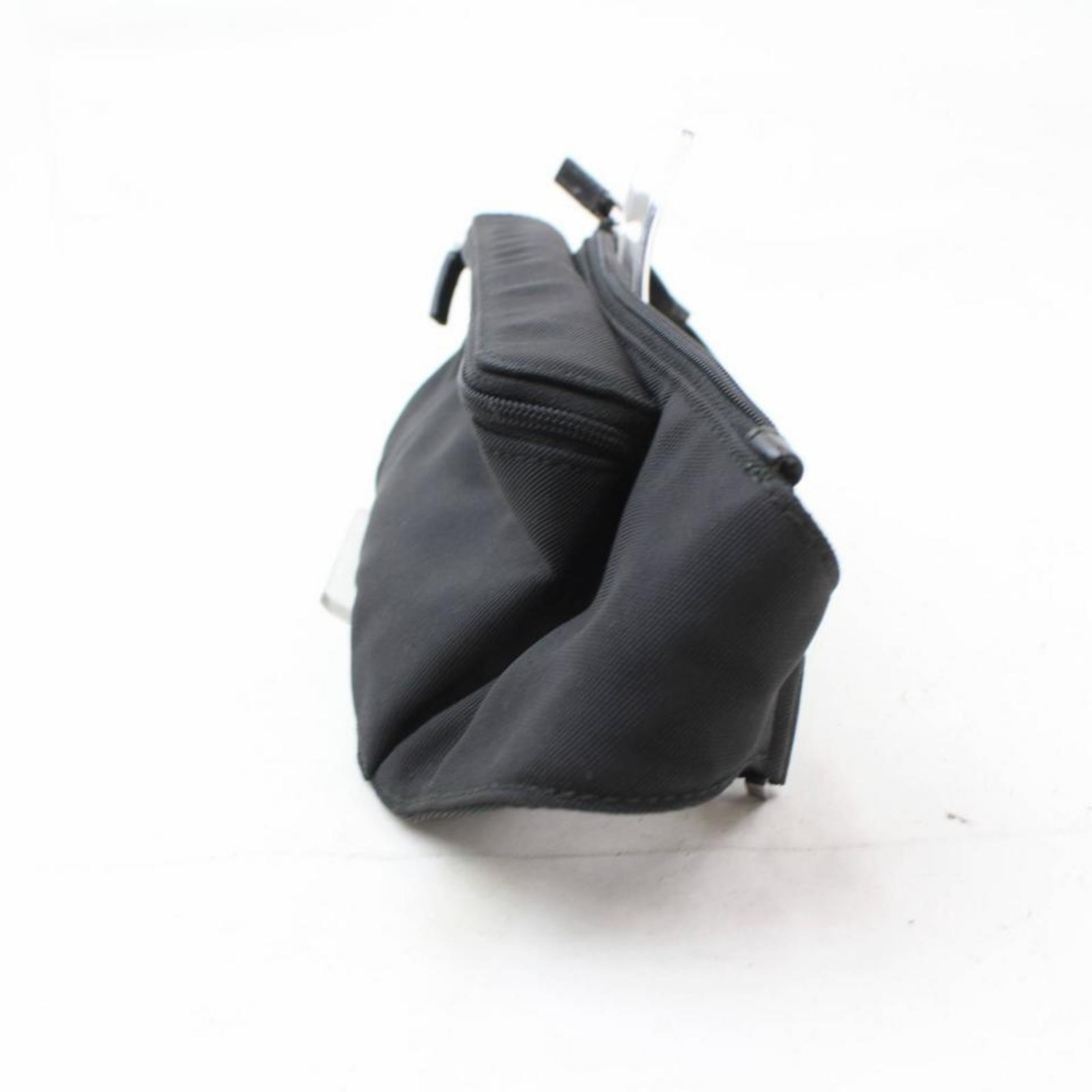 Gucci Black Nylon Logo Fanny Pack Waist Pouch Bag 868712 Belt For Sale 3