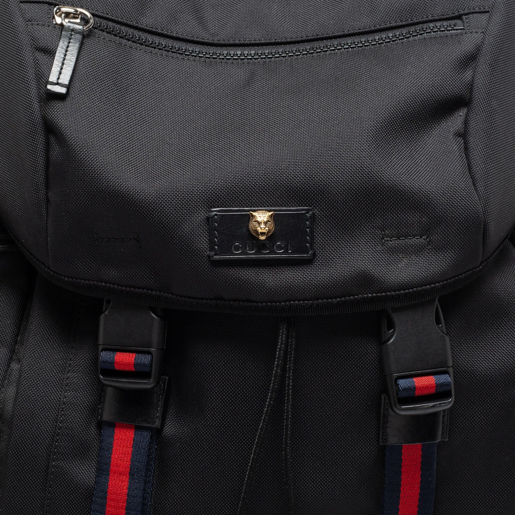 Gucci Black Nylon Techpack Backpack 4