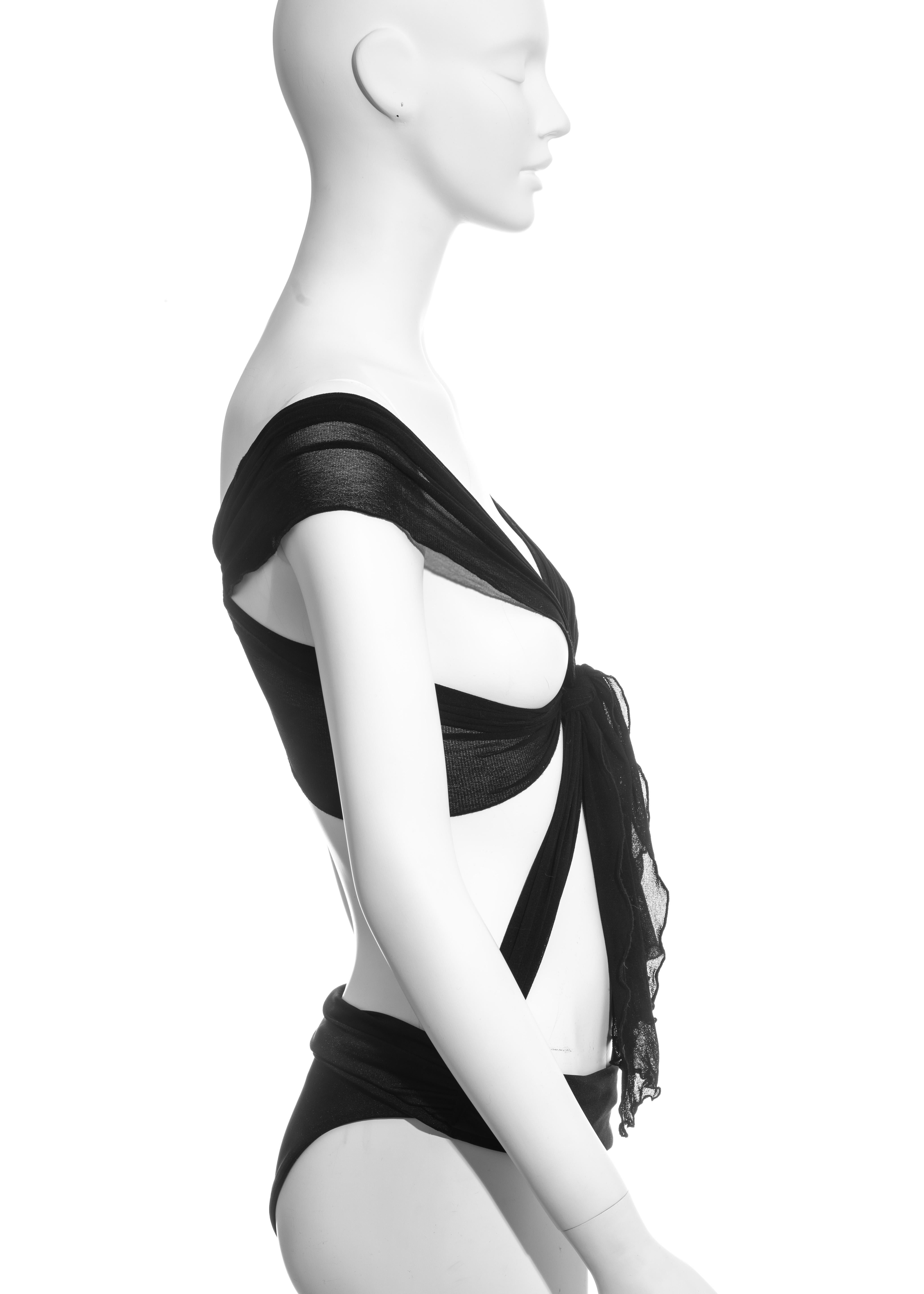 Schwarzer Nylon-Body zum Schnüren von Gucci, Frühjahr/Sommer 2005 2