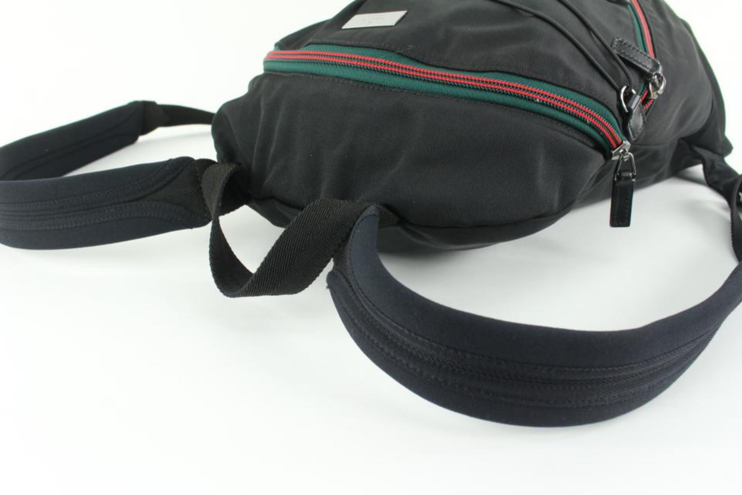 Gucci Black Nylon Web Hiking Backpack 1231g21 1