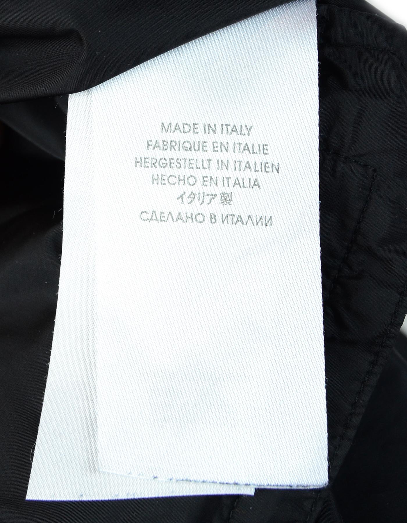 Gucci Black Nylon Web Zip Up Windbreaker W/ Hood Sz S In Excellent Condition In New York, NY