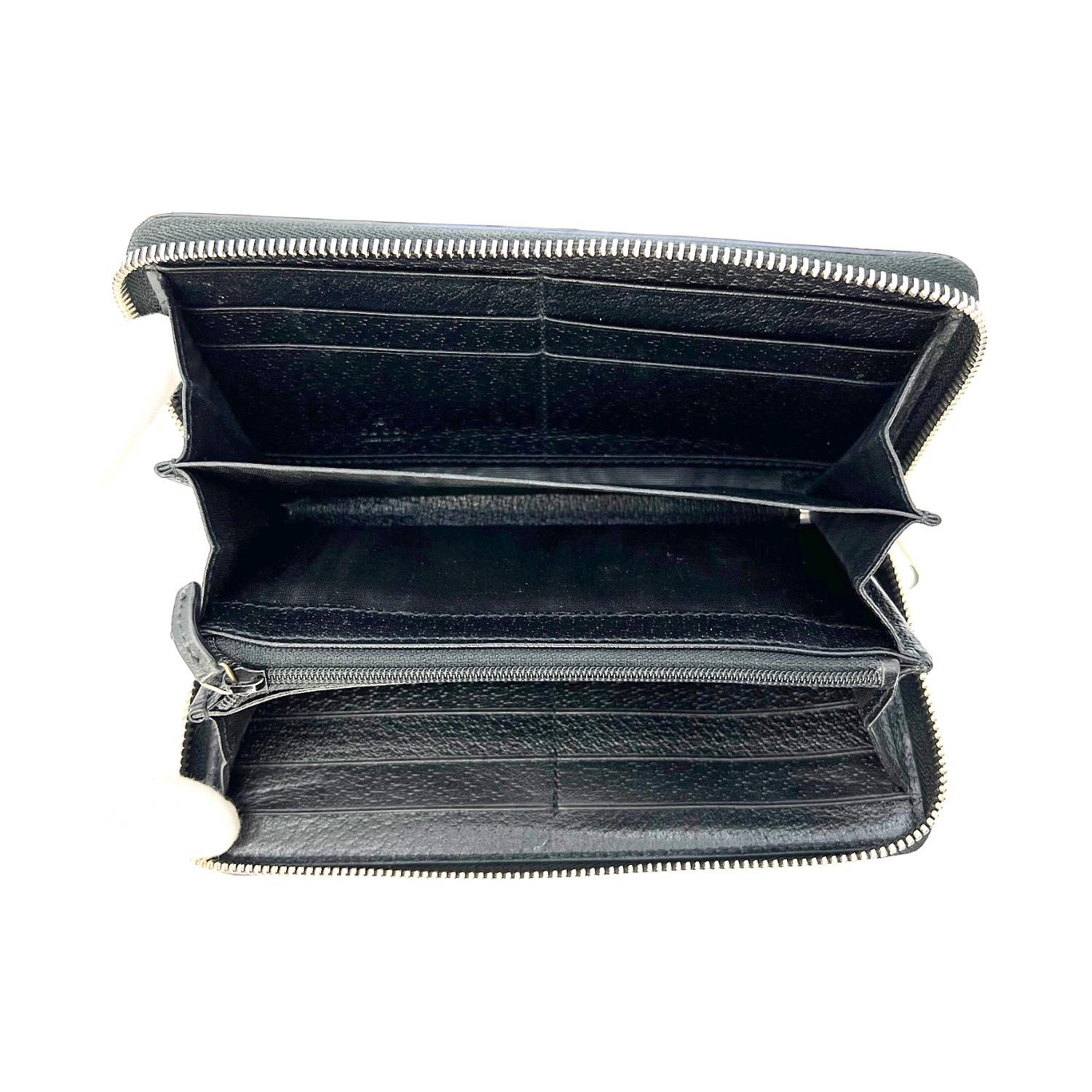 Gucci Black Off The Grid GG Zip Around Wallet For Sale 1