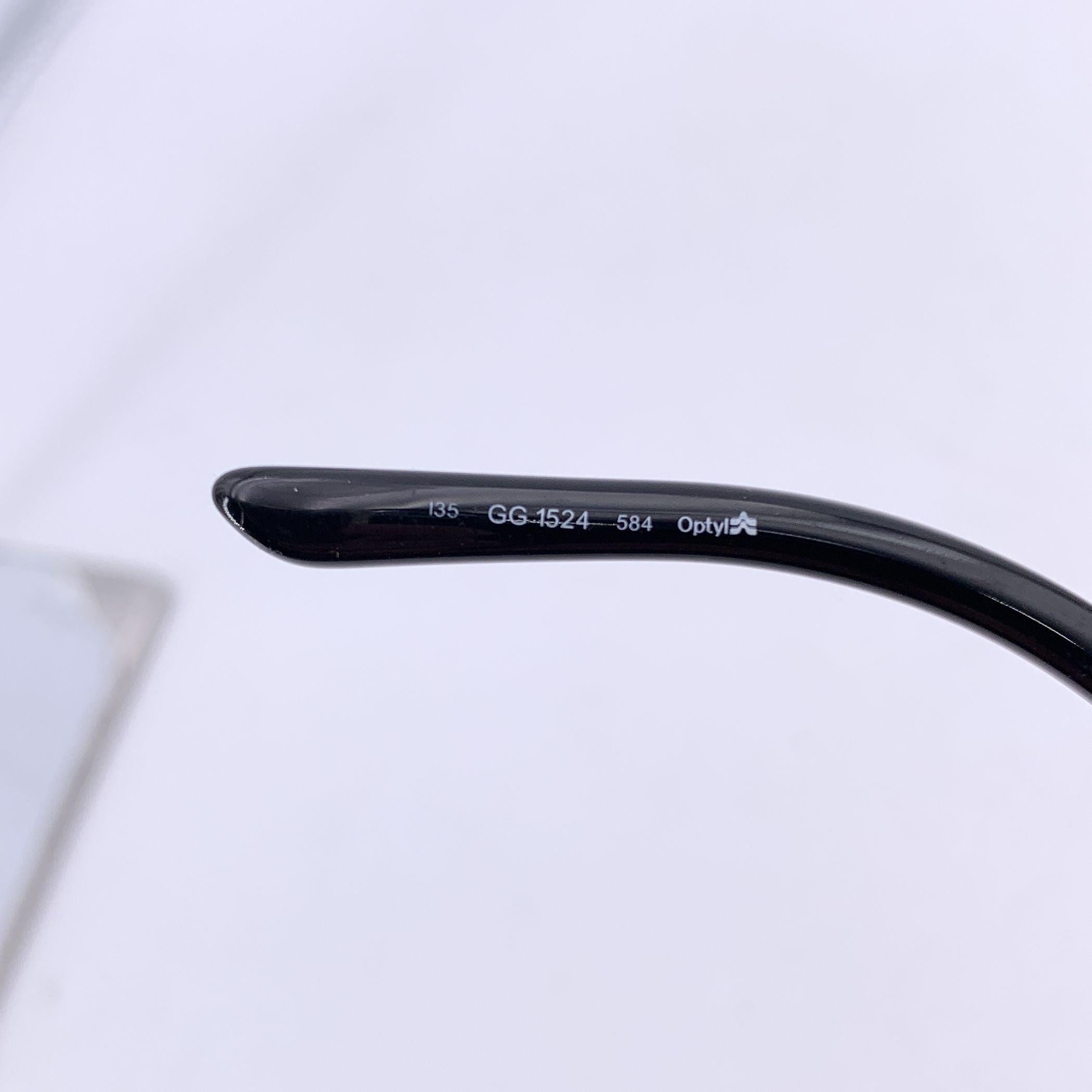Gucci Black Optyl Acetate Sunglasses GG 1524 58/15 135mm in vendita 1