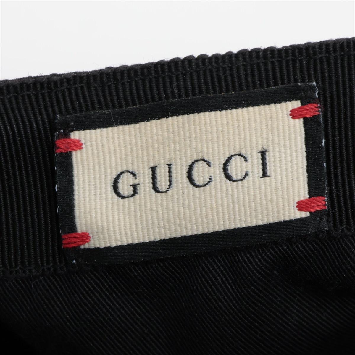 Gucci - Casquette de baseball originale GG en toile noire Bon état à Humacao, PR