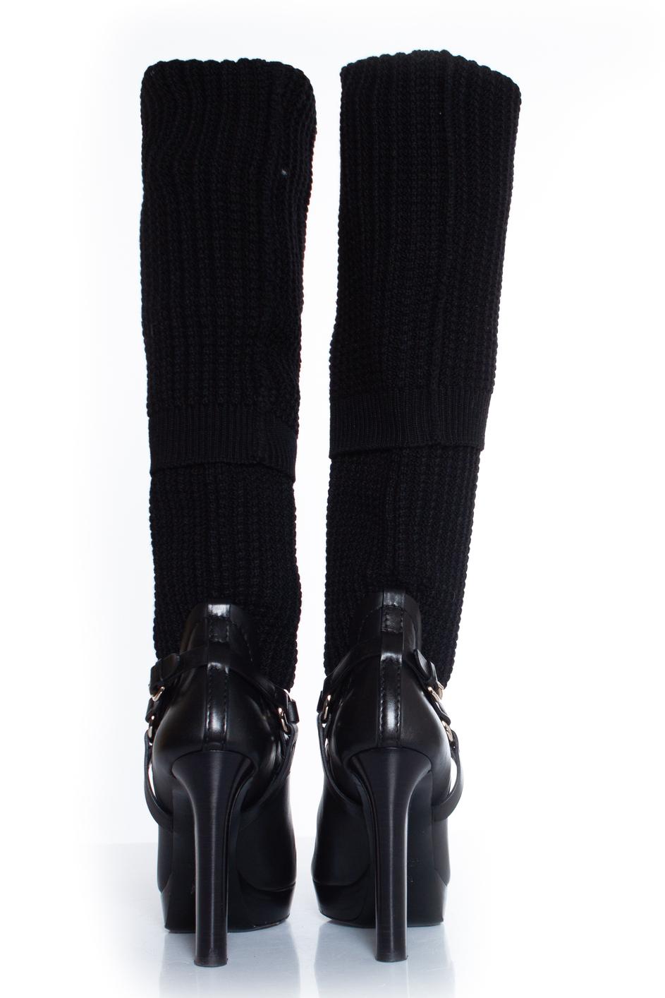 Gucci, Black over knee sock boots For Sale 2