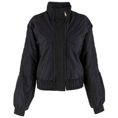 Gucci Black Padded Pleated Bomber Jacket estimated SIZE L