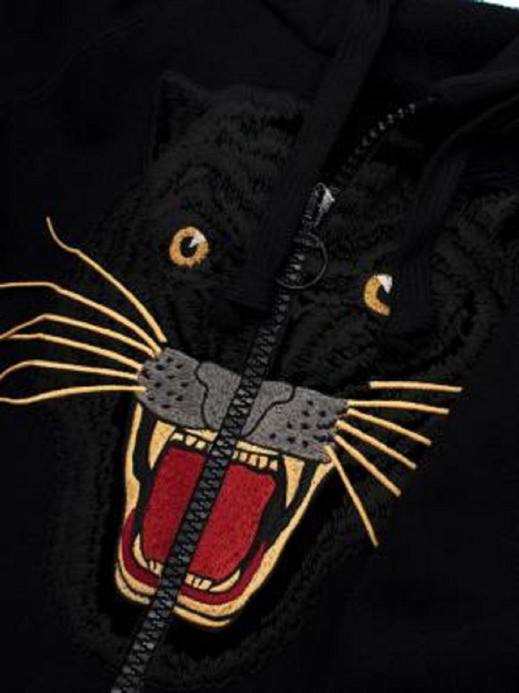 Gucci Black Panther Floral Embroidered Zip Up Hoodie For Sale at 1stDibs gucci floral hoodie gucci embroidered hoodie