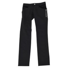 Gucci Black Pants with Silver Zip Detail in Black Nylon