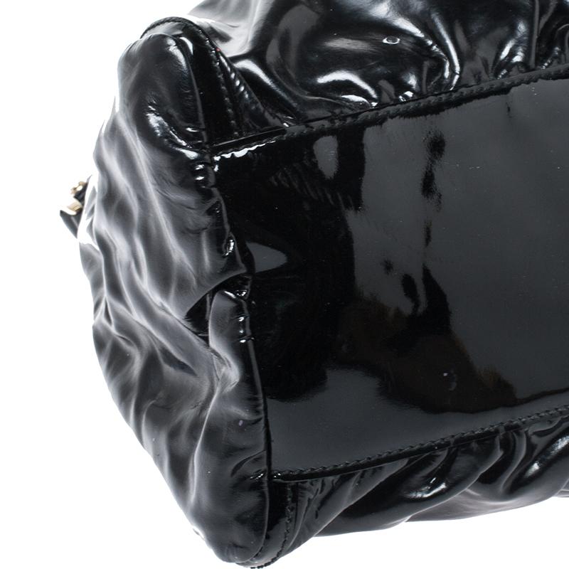 Gucci Black Patent Leather Abbey D-Ring Shoulder Bag 7