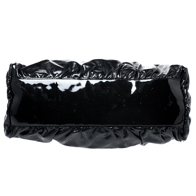 Gucci Black Patent Leather Abbey D-Ring Shoulder Bag 2