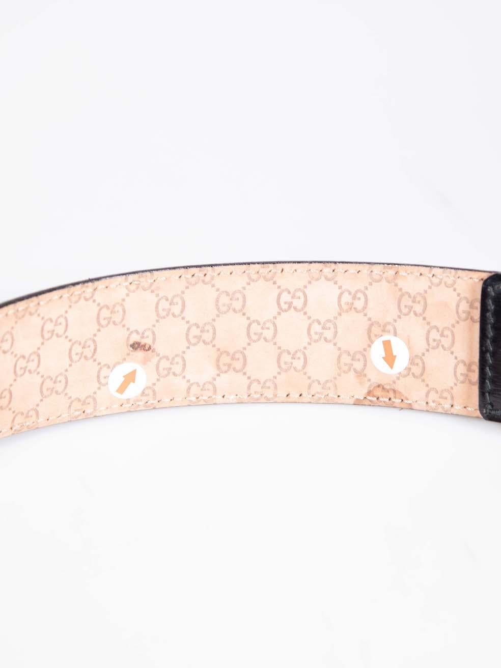 Gucci Black Patent Leather Bamboo Horsebit Belt 4
