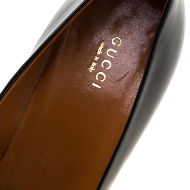 Gucci Black Patent Leather Betty Mary Jane Platform Pumps Size 39.5 In Good Condition In Dubai, Al Qouz 2
