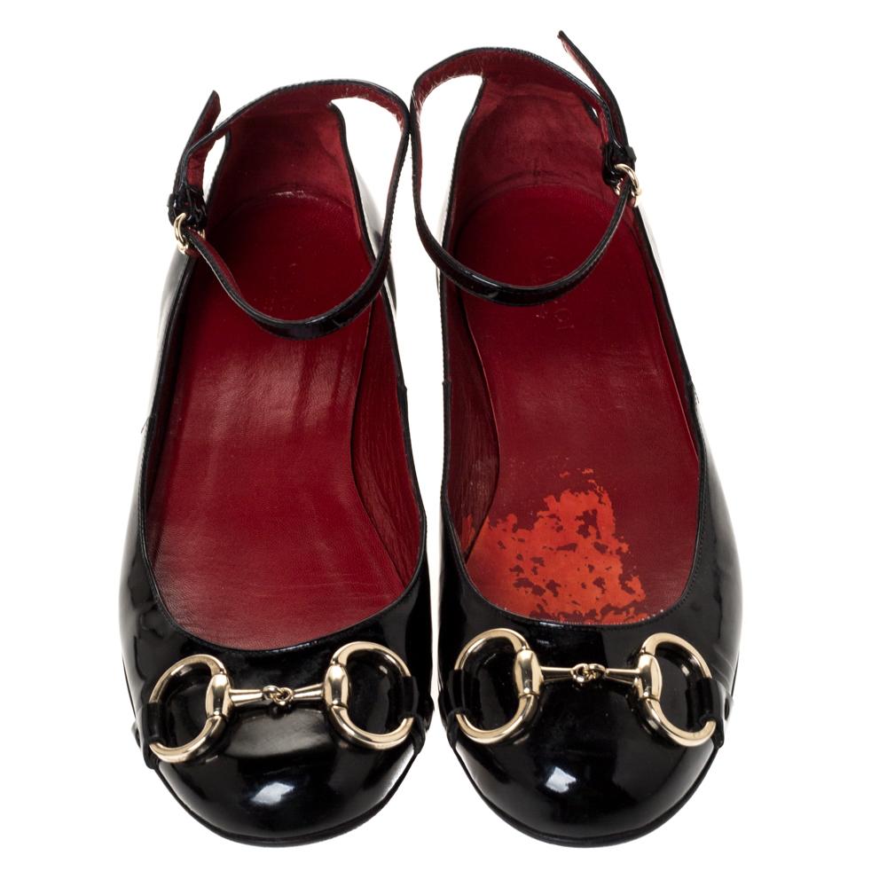 black patent leather flats with strap