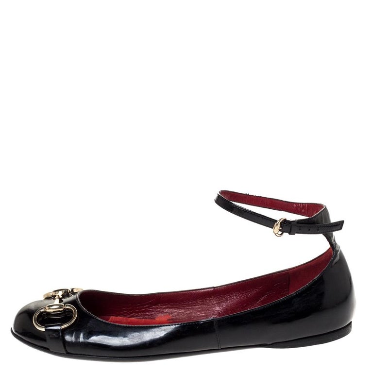 gucci ballet flats with chain and horsebit