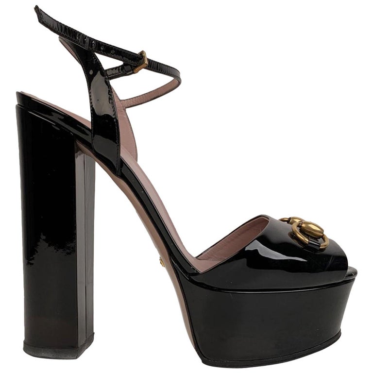 Gucci Black Patent Leather Horsebit Claudia Pumps High Heels Size 38.5 For  Sale at 1stDibs | gucci high heels black, gucci black high heels, gucci  black heels
