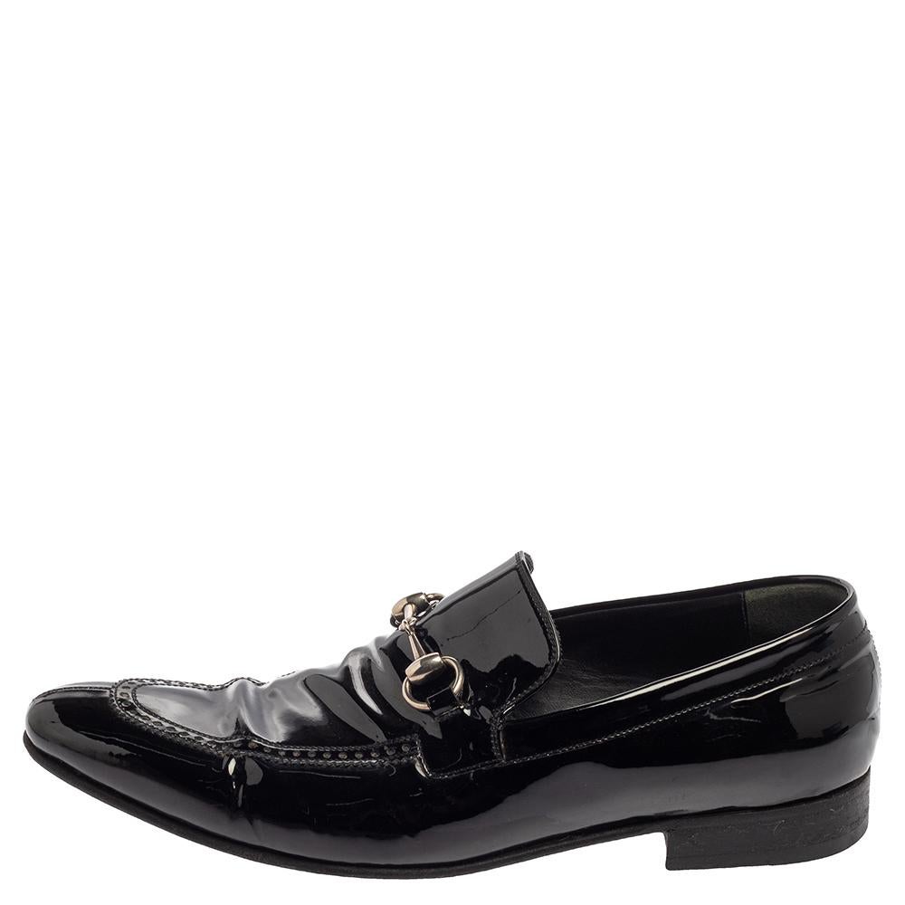 gucci patent loafers