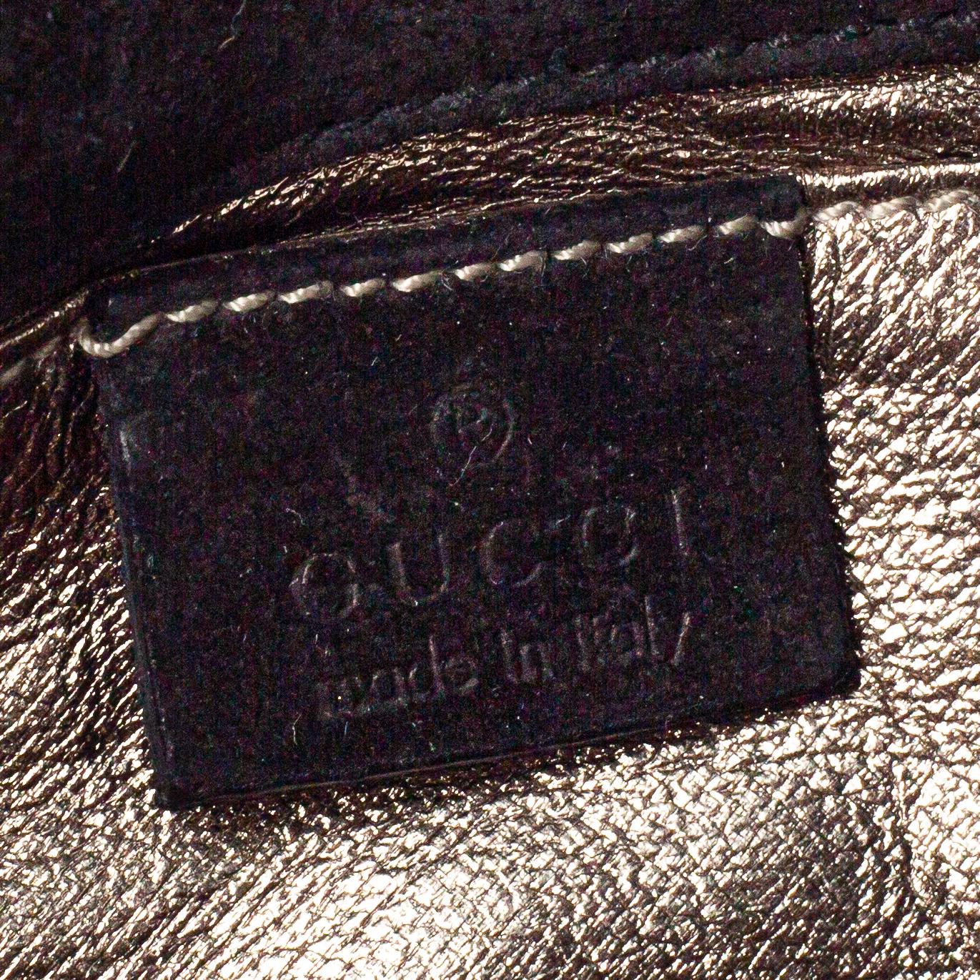 Gucci Black Patent Leather Hysteria Clutch 2