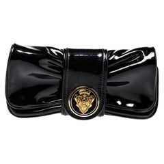 Gucci Black Patent Leather Hysteria Clutch