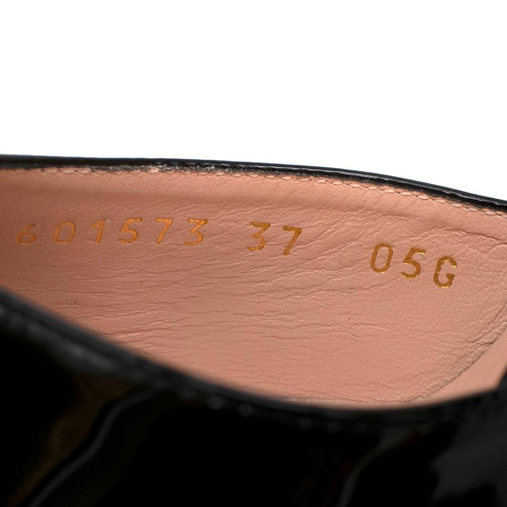 Gucci Black Patent Leather Indya Cutout Pumps - Size 37 6