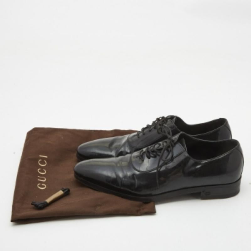 Nero Gucci, scarpe da ginnastica in vernice nera Up & Up Taglia 43 in vendita