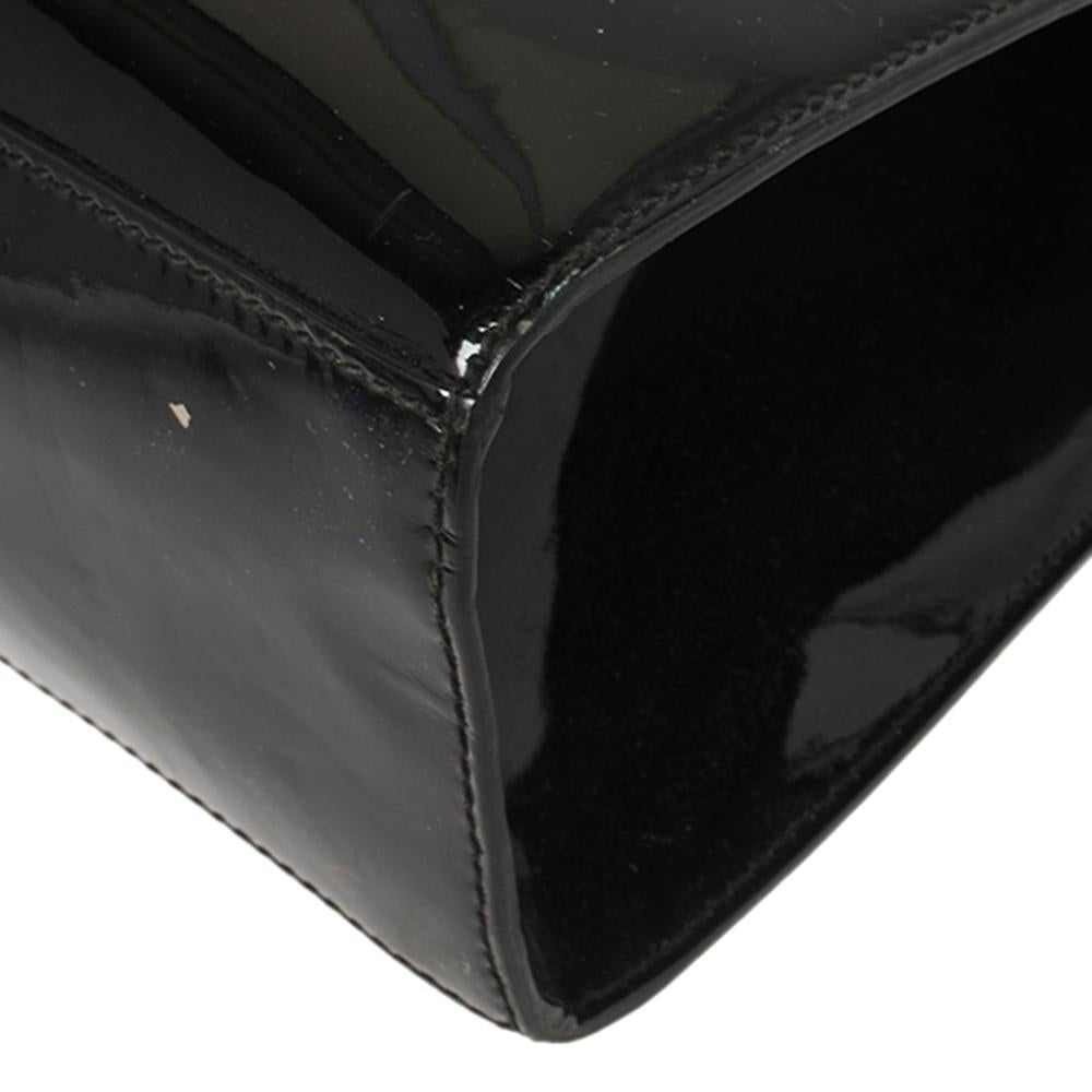 Gucci Black Patent Leather Large Emily Chain Shoulder Bag 2