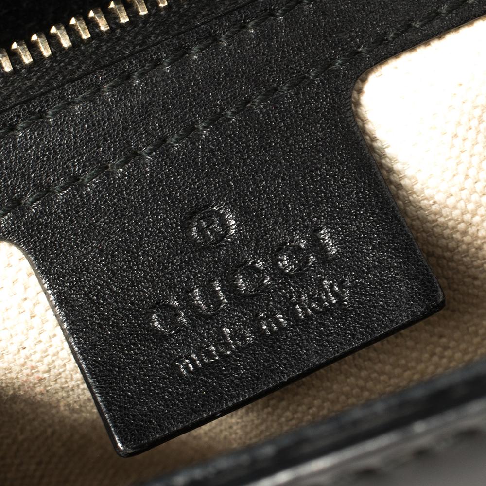 Gucci Black Patent Leather Large Emily Chain Shoulder Bag 5