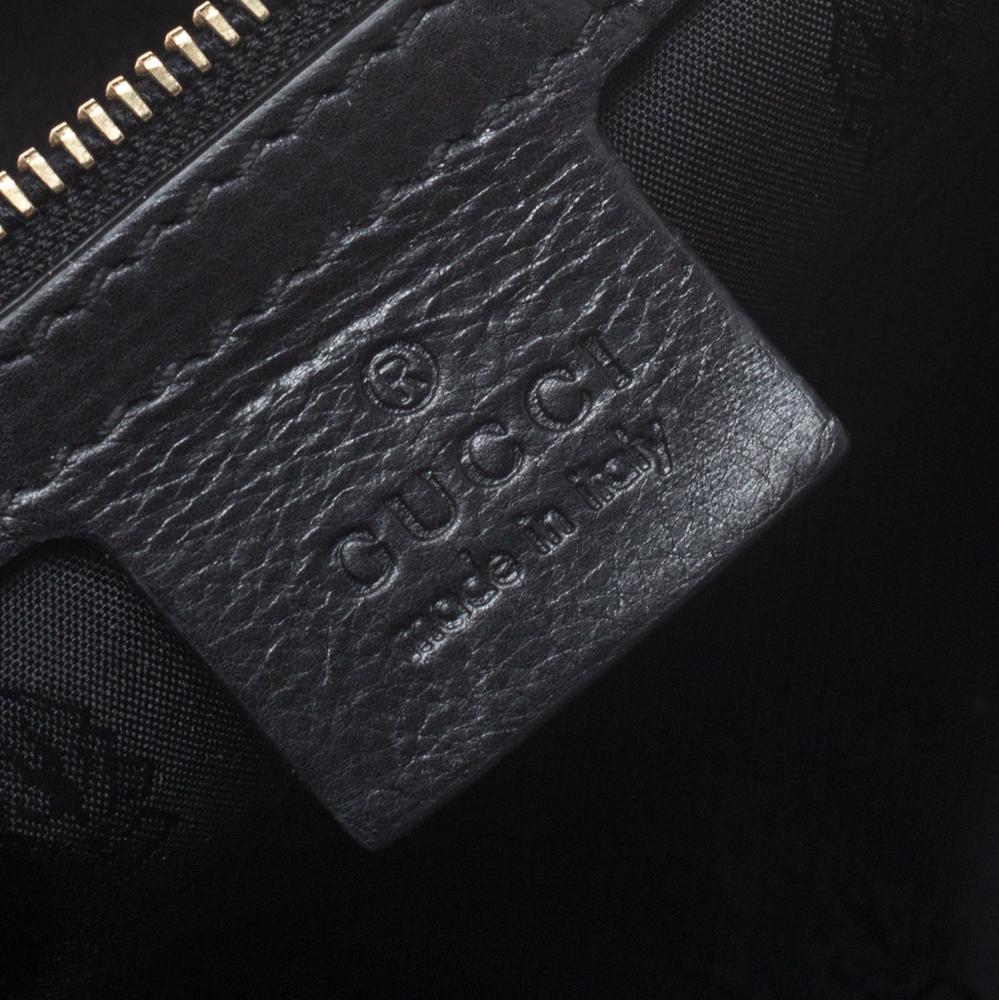 Gucci Black Patent Leather Large Hysteria Clutch 5