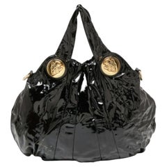 Gucci Black Patent Leather Large Hysteria Tote