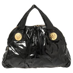 Gucci Black Patent Leather Large Hysteria Tote